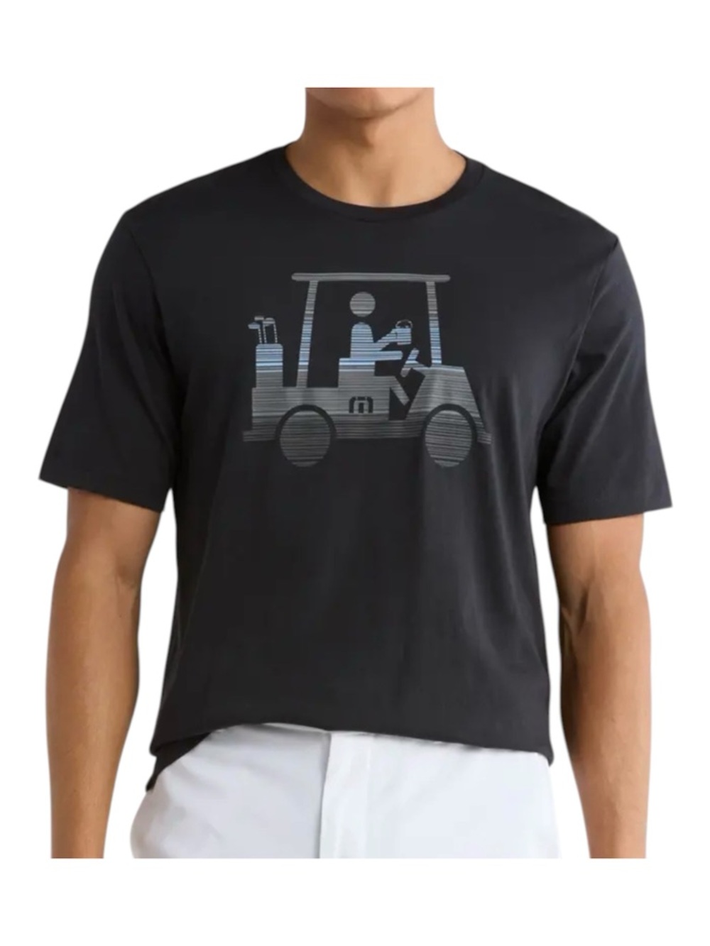 Travis Mathew Golf Cart Graphic T-Shirt Men’s M Black Crewneck Tee Pima Cotton
